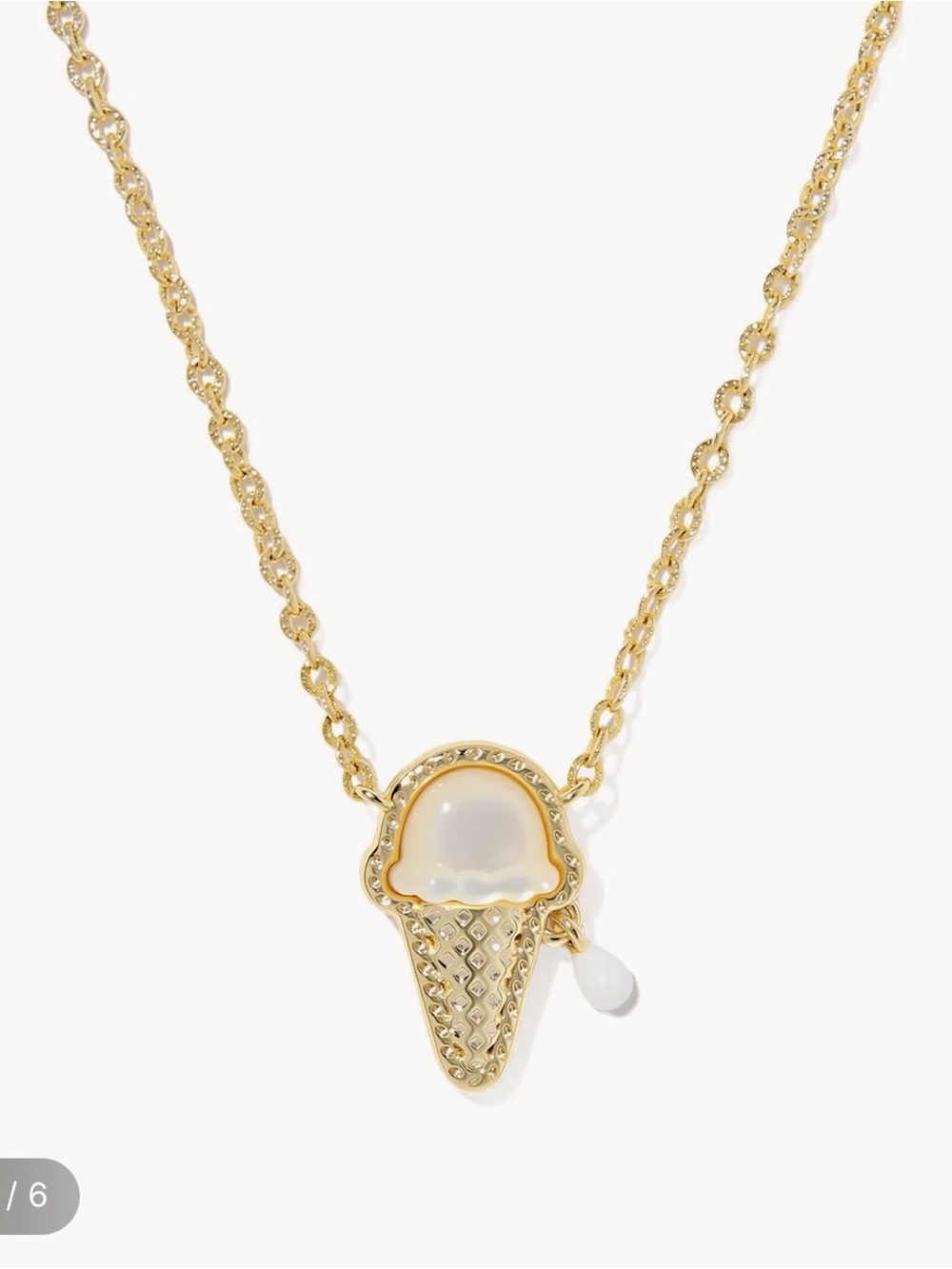 NWT Kendra Scott Ice Cream Pendant Necklace- Vanilla